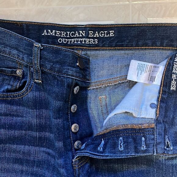 EXCELLENT CONDITION WOMEN’S SIZE 6 AMERICAN EAGLE VINTAGE HI-RISE BUTTONFLY JEAN - Picture 3 of 10